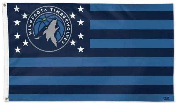 Minnesota Timberwolves 3×5 Flag – Stars, Stripes &amp; Patriotic Design - $18.00