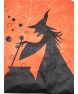 2013 Halloween Witch With A Cauldron Orange Black Tote Bag 14 1/2&quot; X 16&quot; - $521.25 MXN