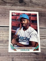 Chuck Carr autographed Signed baseball card (Florida Marlins) 1993 Topps #722 - £15.17 GBP