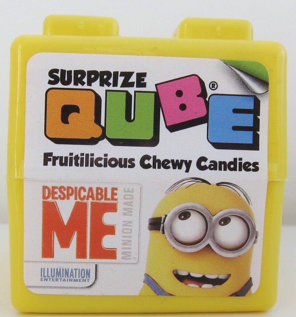 MINIONS CUBE plastic Surprise egg/ cube with toy and candy -1 egg - - $7.99