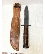 ka bar usn fixed blade Rare Guard Marked leather sheath WWI Ww2 - $10,349.23 MXN