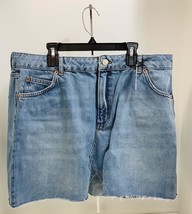 Women&#39;s Topshop Cutout Denim Miniskirt|Size 18 (USA 14/ EUR 45)- Light Wash Blue - £23.18 GBP