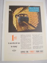 1945 Ford Cars Color Ad In Color Infra-Red Drying Famous Ford Firsts - $7.99