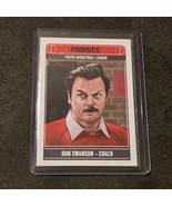 Ron Swanson Basketball Trading Card Cuyler Smith Art Print Parks And Rec... - $2,760.46 MXN