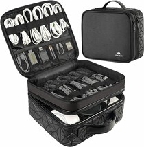 Cable Organizer Bag, Waterproof Travel Electronic Storage With, Purple - $579.05 MXN