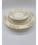 Edwin M. Knowles China Company 12-Pc Set 6-Dinner Plates &amp; 6-saucers Mad... - $1,480.38 MXN