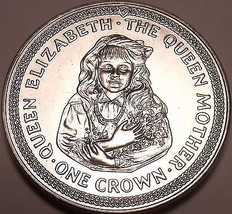 Massive Gem Unc Isle Of Man 1985 Crown~The Queen Mother As a Child - £16.04 GBP