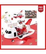 Deluxe Firefighter Airplane and Truck Set with Lights &amp; Sounds - For Kid... - $935.95 MXN