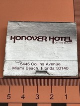 Matchbook Cover  Konover Hotel  On The Beach  Miami Beach, FL   Unstruck... - $230.57 MXN
