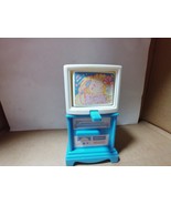 Fisher Price Loving Family Dream Dollhouse Blue Flip TV Television  - $111.93 MXN