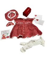 American Girl Bitty Bear&#39;s Valentines Red Check Set with Mailbox - £30.20 GBP
