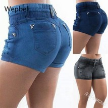  Wepbel Fashion Casual Hole Denim Pants Tight Sexy Denim Shorts Women’s ... - £20.42 GBP