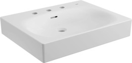 Grohe 39655000 Eurocube Wall Mount 24" Bathroom Sink, 3-Hole, Alpine White - $321.99