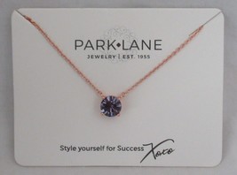 PARK LANE Impression Necklace PURPLE PASSION Crystal Pendant ROSE GOLD f... - £52.22 GBP