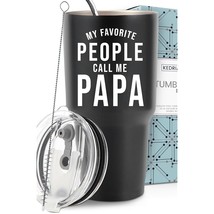 Papa Tumbler 30Oz, Great Papa Gifts For Grandpa From Grandkids, Stainless Steel  - £27.39 GBP