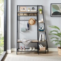 Good And Gorgeous 5-In-1 Hallway Coat Rack With Storage Bench For Entryway - $175.97