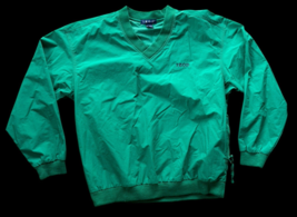 Izod Pullover Men&#39;s Green M Medium Nylon Gold Sport Wear - $483.84 MXN