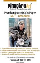 Premium Arctic Matte Inkjet Photo Paper, Size 5&quot; X 7&quot;, 100 Sheets. - £30.80 GBP