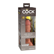 Pipedream King Cock Elite 6 in. Dual Density Silicone Dildo With Suction Cup Tan - $53.40