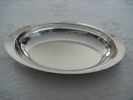 LOVELY SILVER PLATE 11.25&quot; SERVING TRAY-HANDLES UNDER RIM-GENTLY USED - £9.55 GBP