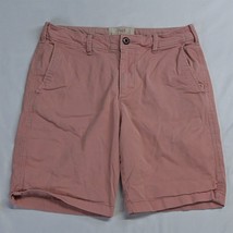 Hollister 30 x 9&quot; Peach Pink Classic Fit Stretch Chino Shorts - £6.21 GBP