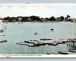 Yacht Club Landing North Weymouth Massachusetts MA UNP WB Postcard I16 - £2.33 GBP