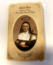 Saint Rita of Cascia Prayer Folder + Medal,  New from Italy - £4.77 GBP