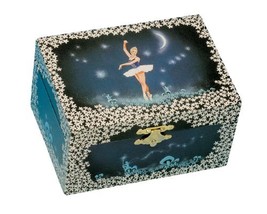 Musicbox Kingdom 22004 Musical Jewelry Box Ballerina, Playing &quot;Ballerina&quot;, Blue - £26.53 GBP