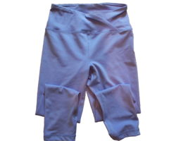 90&#39; DEGREE BY REFLEX LADY&#39;S LEGGINGS/CAPRI XSMALL BLUE CROSSOVER IN FRONT - $6.93