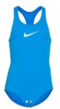 Nike Girl&#39;s Light Blue Solid Racerback One-Piece Swimsuit Size Large NWT - £25.10 GBP