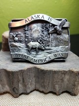 Bergamot Brass Works Belt Buckle ALASKA 1981  VTG USA Siskiyou Buckle CO - $526.02 MXN