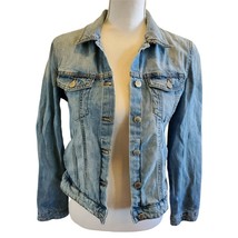 Zara TRF Womens Denim Jacket Blue Size Small Medium Jean Jacket - $48.21