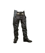 ZipOut Insulated and Lined Plain Biker Leather Chaps - $88.17+