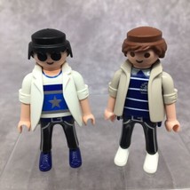 2 Playmobil Male Figures w/ Rolled Up Sleeve Jacket/Blazers - £7.00 GBP