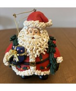 Traditions Glass Character Christmas Ornament Santa w/Present - $9.89