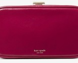 NWB Kate Spade Tonight Crinkle Patent Leather X-body Raspberry Clutch Gi... - £58.54 GBP