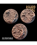 3D Printed Asgard Rising Forest Litter - 3 x 40mm Round Base Set 2 Warga... - $18.10 CAD