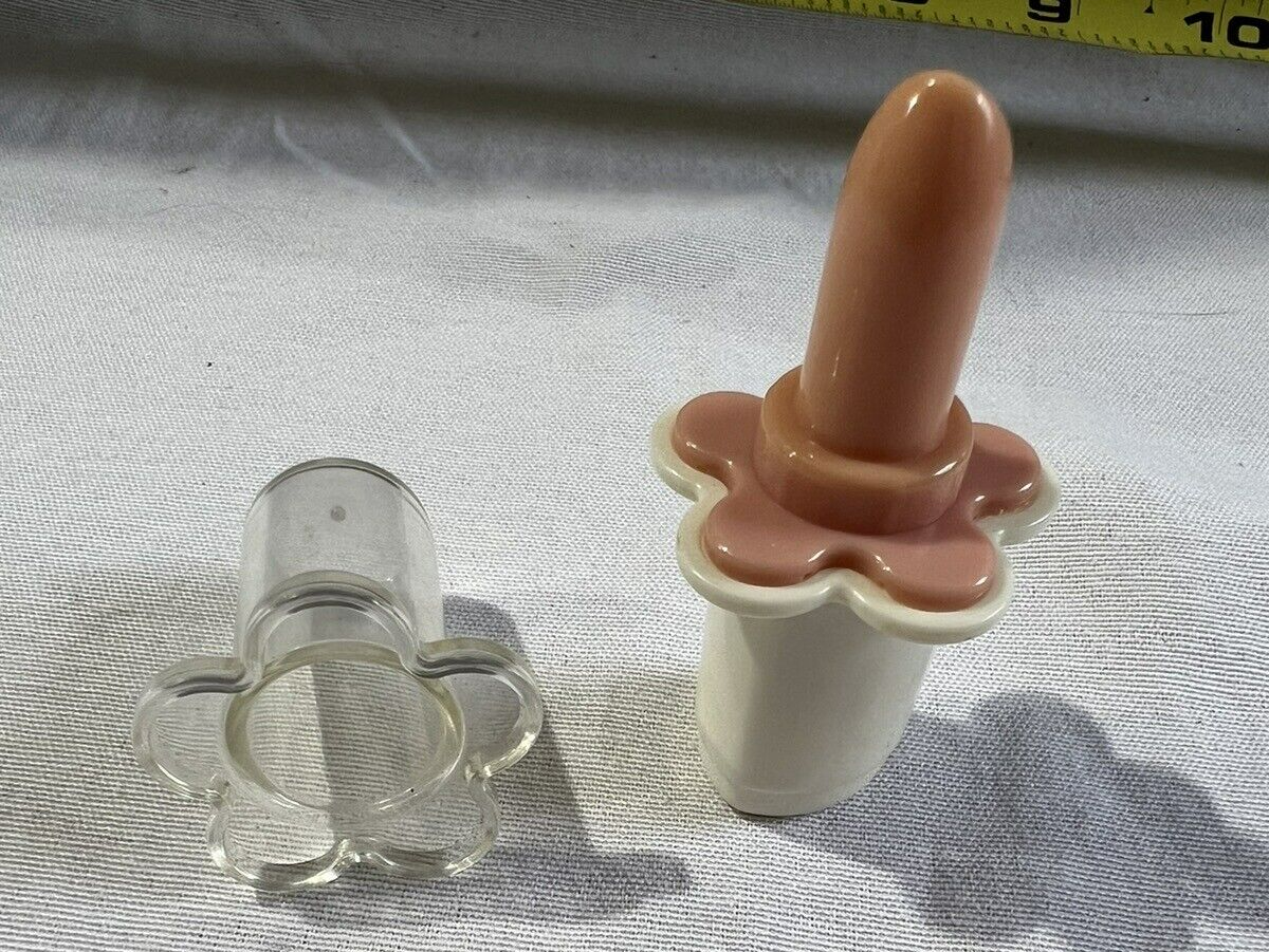 Primary image for Vtg rare Little tikes Pink Lip stick with clear cap Tender hearts Vanity Part