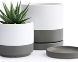 Small Plant Pots Set, 4 Point 6 Inch And 6 Inch Ceramic Planter Pot For, 6 - £31.59 GBP