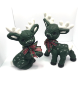 VTG Kimble Mold Reindeer Forest Green Ceramic Winter Holiday Christmas READ - $64.35