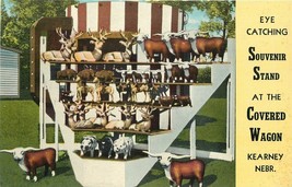 Kearney Nebraska The Covered Wagon Teich roadside Postcard 21-4850 - $5.03