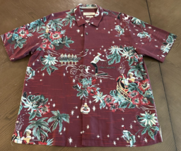 Tommy Bahama Seasons Greetings Merry Kitschmas Shirt Men L Christmas Cam... - $72.95