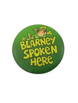 Vintage Hallmark GREEN Button Pin Badge Blarney Spoken Here Pinback 1981 - $278.37 MXN