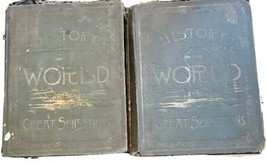 HISTORY OF THE WORLD with All Its Great Sensations Vol. L &amp; 2 Hardcover ... - $913.36 MXN