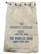 Vtg Antique Bank Bag Canvas Money Bag The Prospect Citizens Bank Prospec... - $12.99