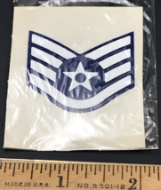 Vintage US Air Force Staff Sergeant Rank Insignia Emblem Sticker by Ken Nolan - $9.49