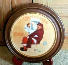 Norman Rockwell Plate and Frame Santa In The Subway 1983 - £6.24 GBP