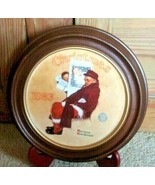 Norman Rockwell Plate and Frame Santa In The Subway 1983 - £6.27 GBP