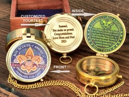 Eagle Scout Boy Scout Of America Brass Compass - Personalized Gift For B... - $24.43