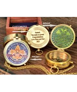 Eagle Scout Boy Scout Of America Brass Compass - Personalized Gift For B... - £19.10 GBP